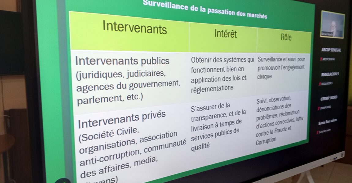 LE RACOP SUSCITE LA DISCUSSION SUR LA SURVEILLANCE DES MARCHES PUBLICS : Echanges sur les principes et expériences nationales