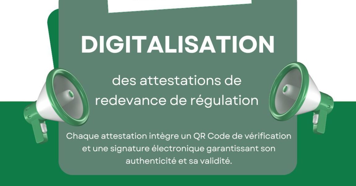 L’ARCOP digitalise la délivrance des attestations de redevance de régulation