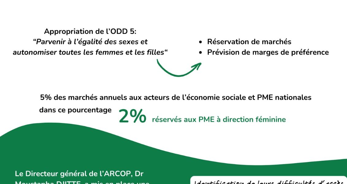 EDITORIAL COMMANDE PUBLIQUE ET DROITS DES FEMMES _ Du principe d’égalité aux opportunités réelles : L’heure de l’action concrète