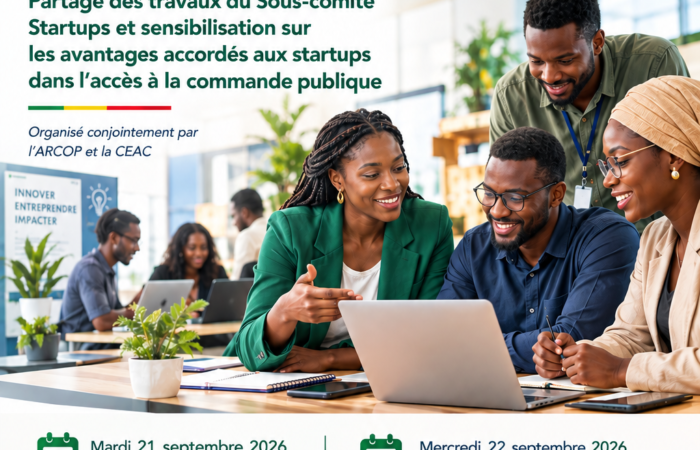 ACCES DES STARTUPS LABELLISEES A LA COMMANDE PUBLIQUE :L’ARCOP et la CEAC consolident les travaux engagés