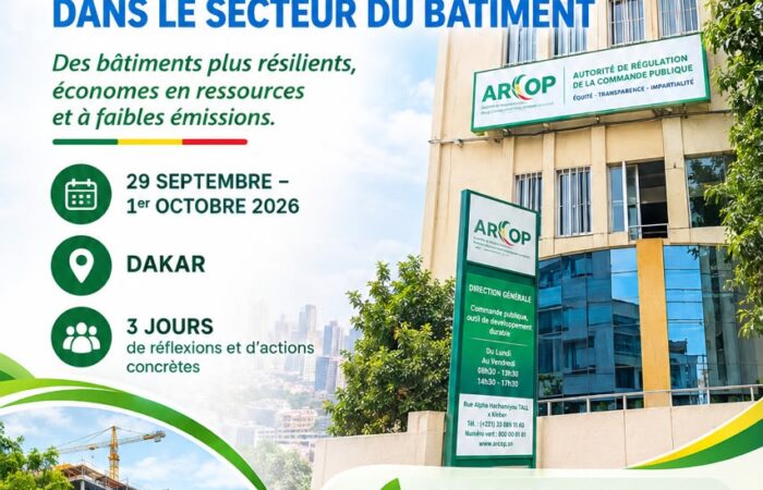 ACHATS PUBLICS DURABLES : Le Sénégal prépare une feuille de route pour le secteur du bâtiment