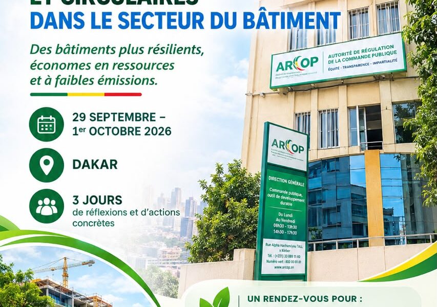 ACHATS PUBLICS DURABLES : Le Sénégal prépare une feuille de route pour le secteur du bâtiment