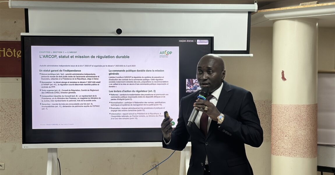 ACHATS PUBLICS DURABLES AU SÉNÉGAL : Un cadre réglementaire établi, des capacités à consolider